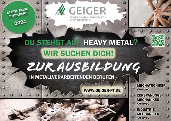 Start your apprenticeship at Geiger - for more information, click here!